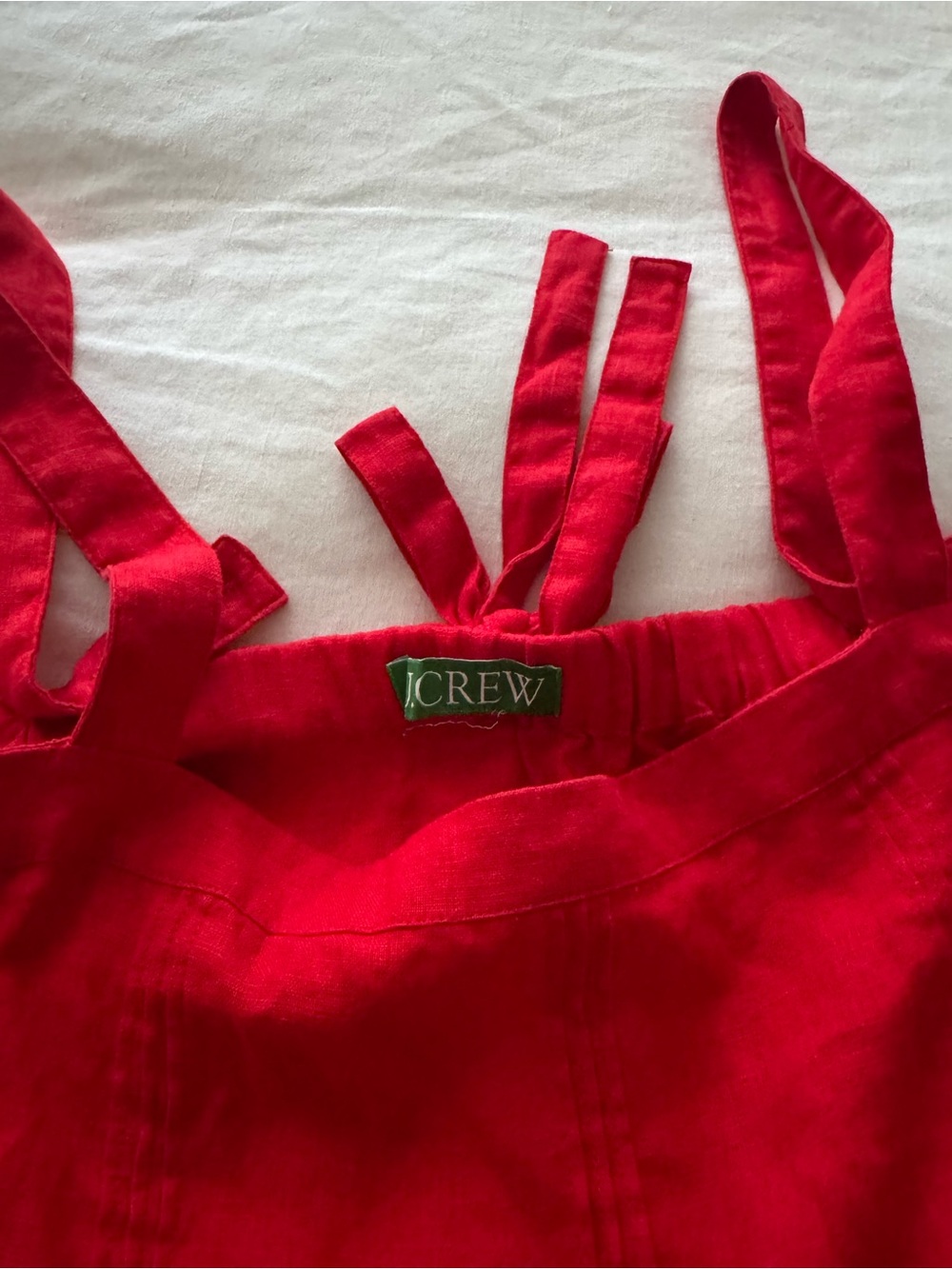 J.Crew Red Linen Top - Picture 2 of 5